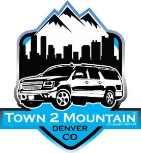 Town to Mountain Express Logo | Town to Mountain Express Denver Airport Shuttle Town to Mountain Express shield