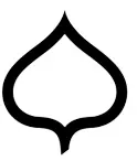 Stylized spade symbol used in Buttermilk branding