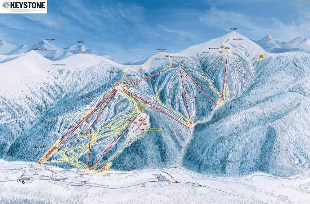 Keystone Resort ski trail map