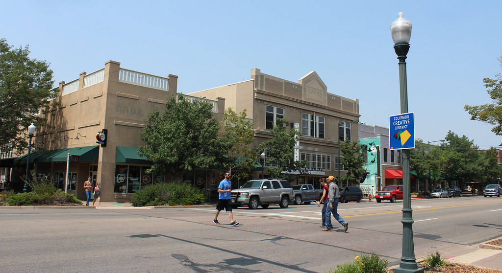 Downtown Greeley Colorado | Town to Mountain Express Denver Airport Shuttle | Town to Mountain Express Denver Airport Shuttle Downtown Greeley, Colorado, streets and local businesses