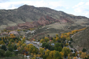 View over the town of Morrison Colorado